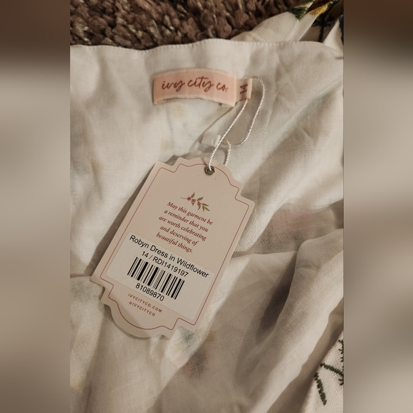 Ivy City Co Robyn Dress with Embroidered Wildflower Pattern Cotton Blend NWT - Picture 2 of 5